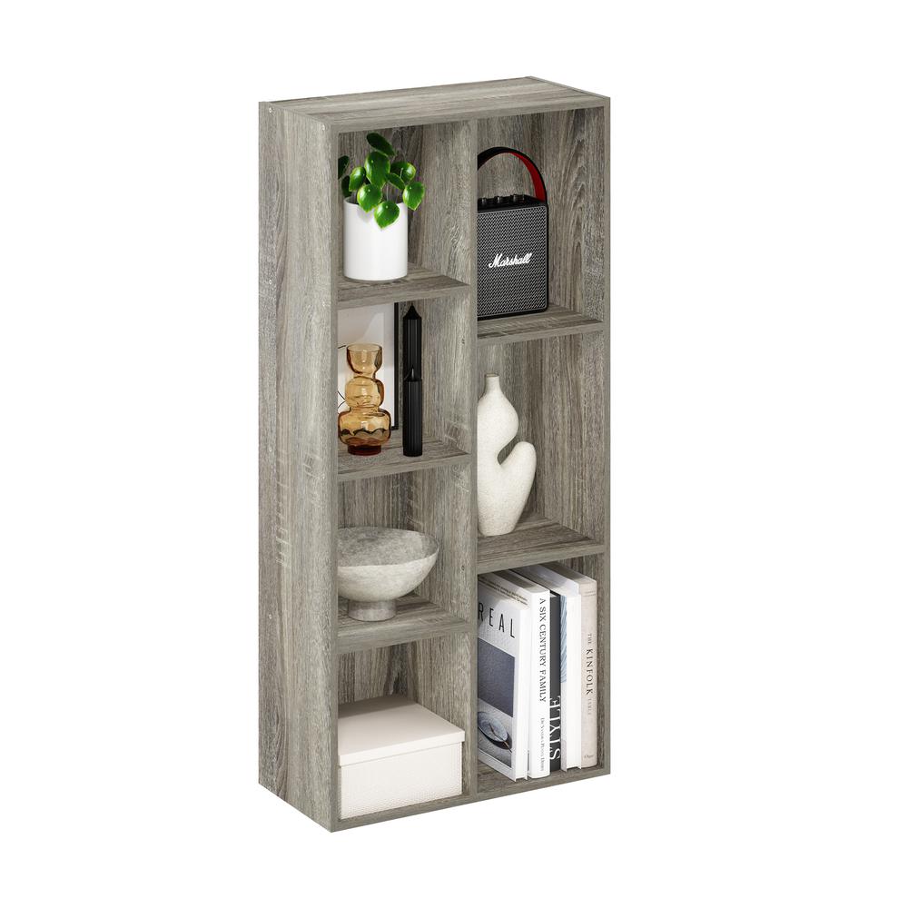 Furinno Luder 7-Cube Reversible Open Shelf, French Oak. Picture 4