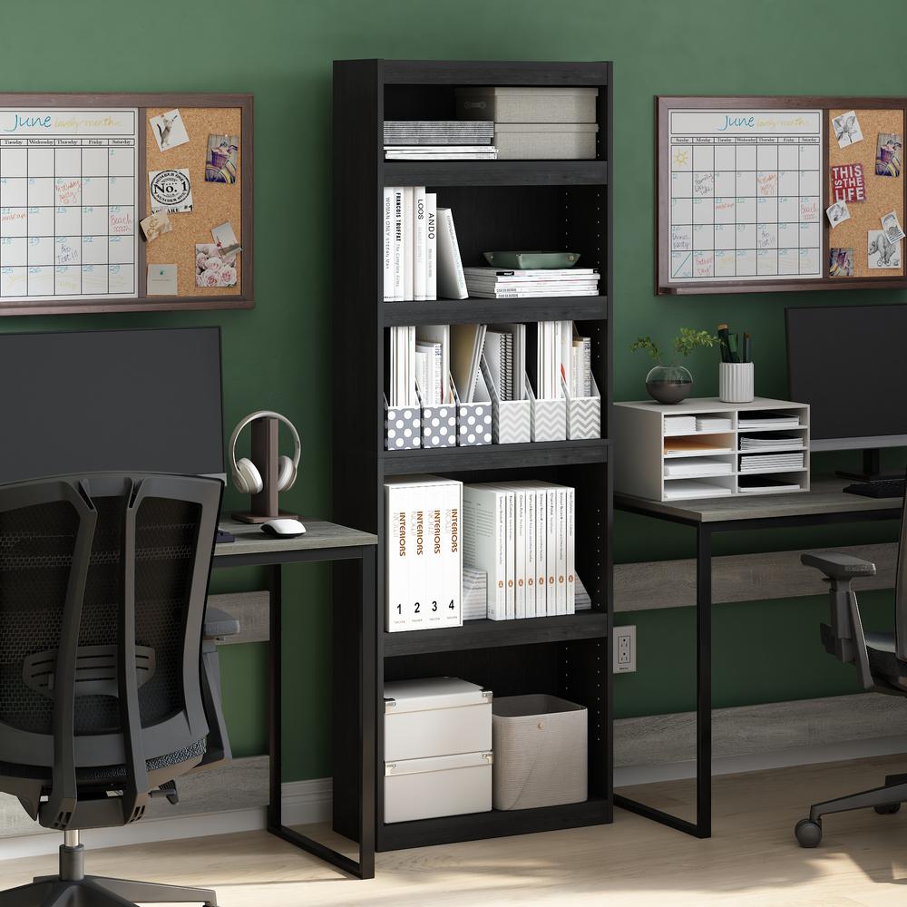 Furinno JAYA Enhanced Home 5-Tier Shelf Bookcase, Blackwood. Picture 6