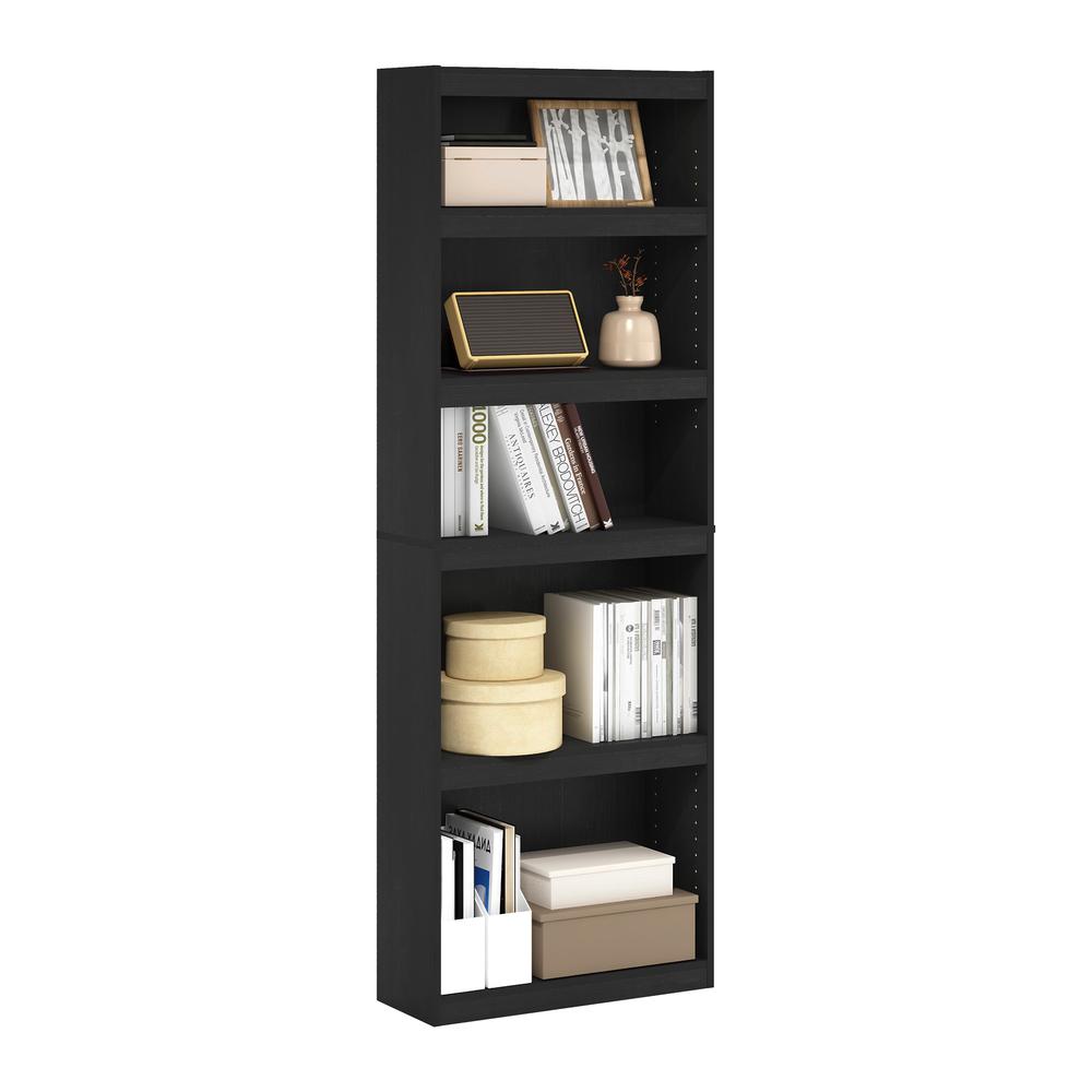Furinno JAYA Enhanced Home 5-Tier Shelf Bookcase, Blackwood. Picture 4