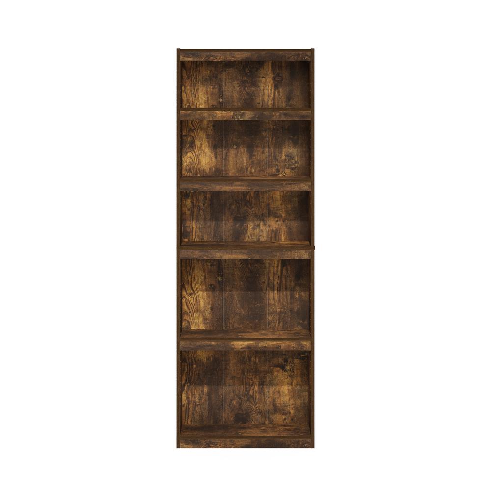 Furinno JAYA Enhanced Home 5-Tier Shelf Bookcase, Amber Pine. Picture 3