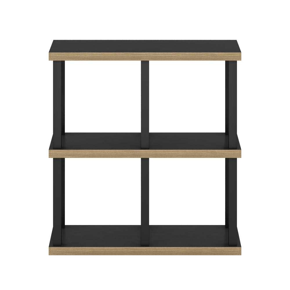 Furinno Turn-N-Tube No Tools 4-Cube Decorative Display Shelf, Americano/Black. Picture 3