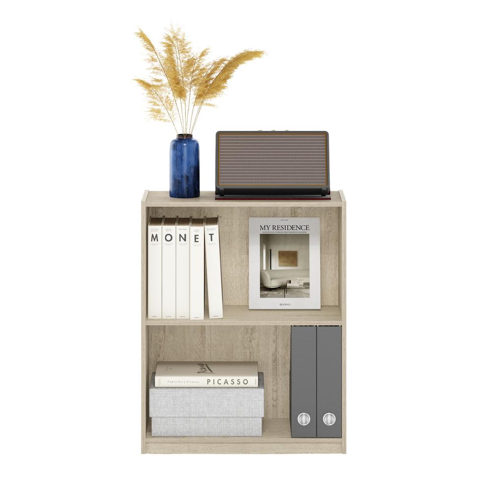 Furinno Gruen 2-Tier Open Shelf Bookcase, Metropolitan Pine. Picture 5