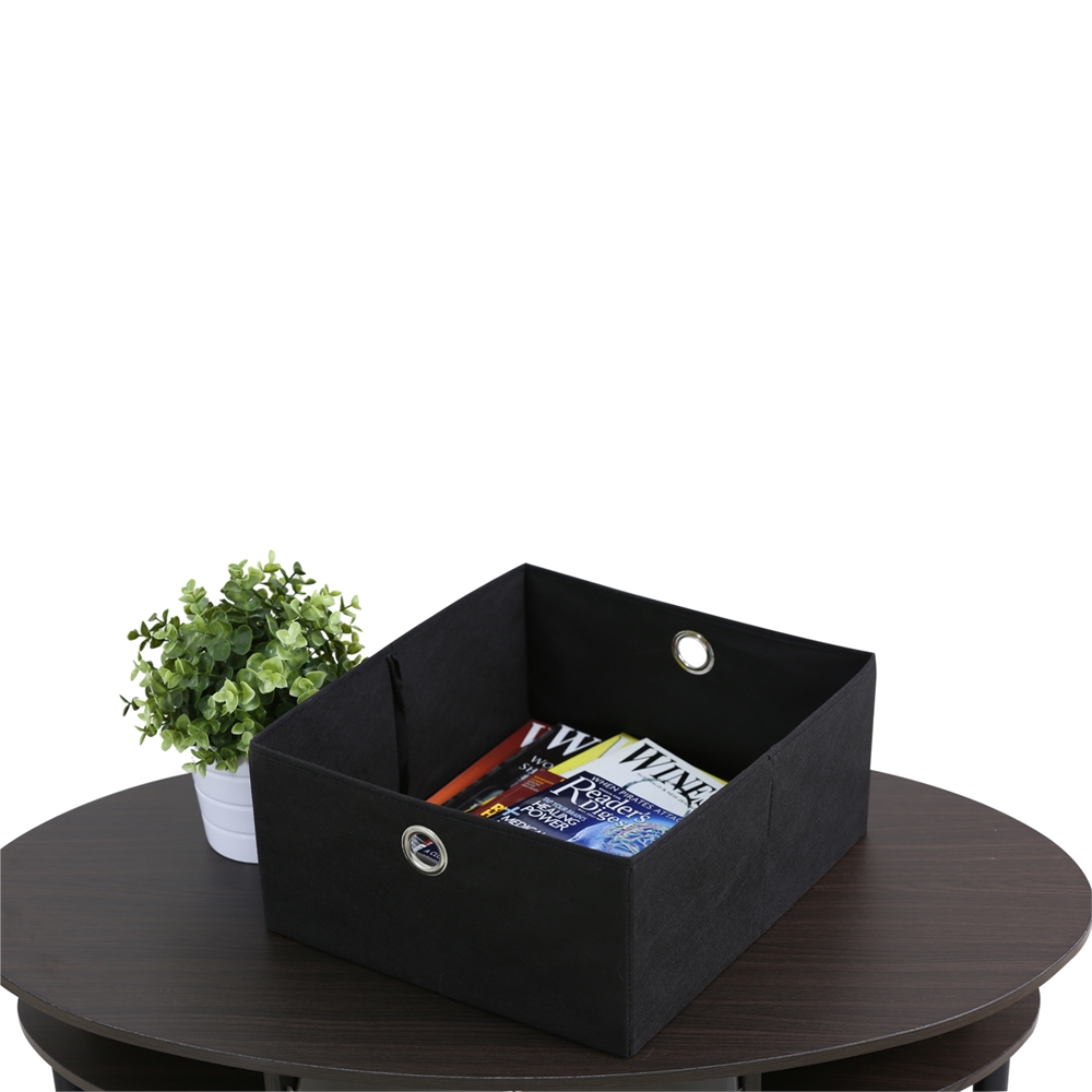 JAYA Simple Design Oval Coffee Table with Bin, Walnut,. Picture 6