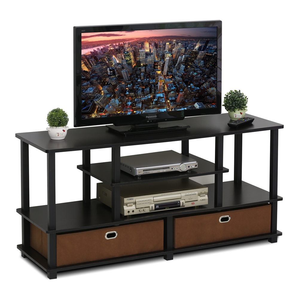 JAYA Large TV Stand for up to 50-Inch TV with Storage Bin,. Picture 3