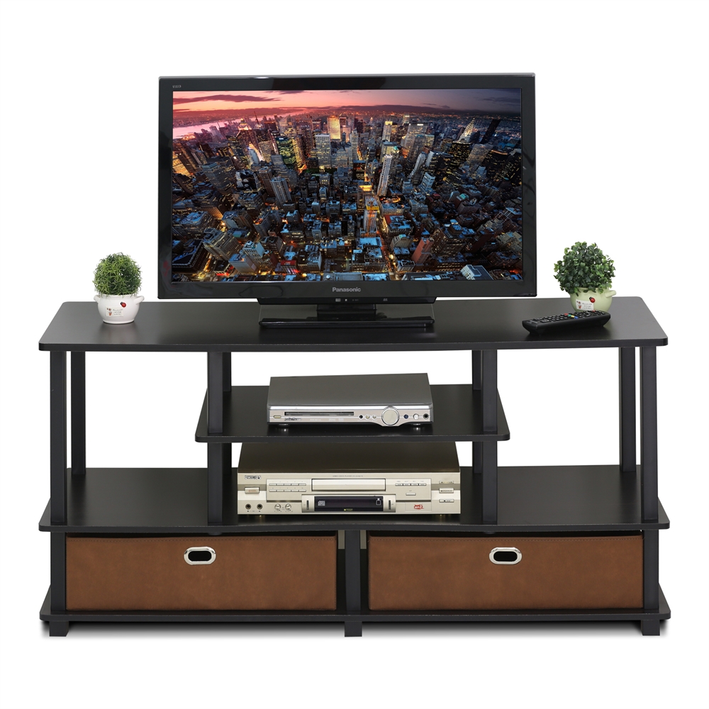 JAYA Large TV Stand for up to 50-Inch TV with Storage Bin,. Picture 4