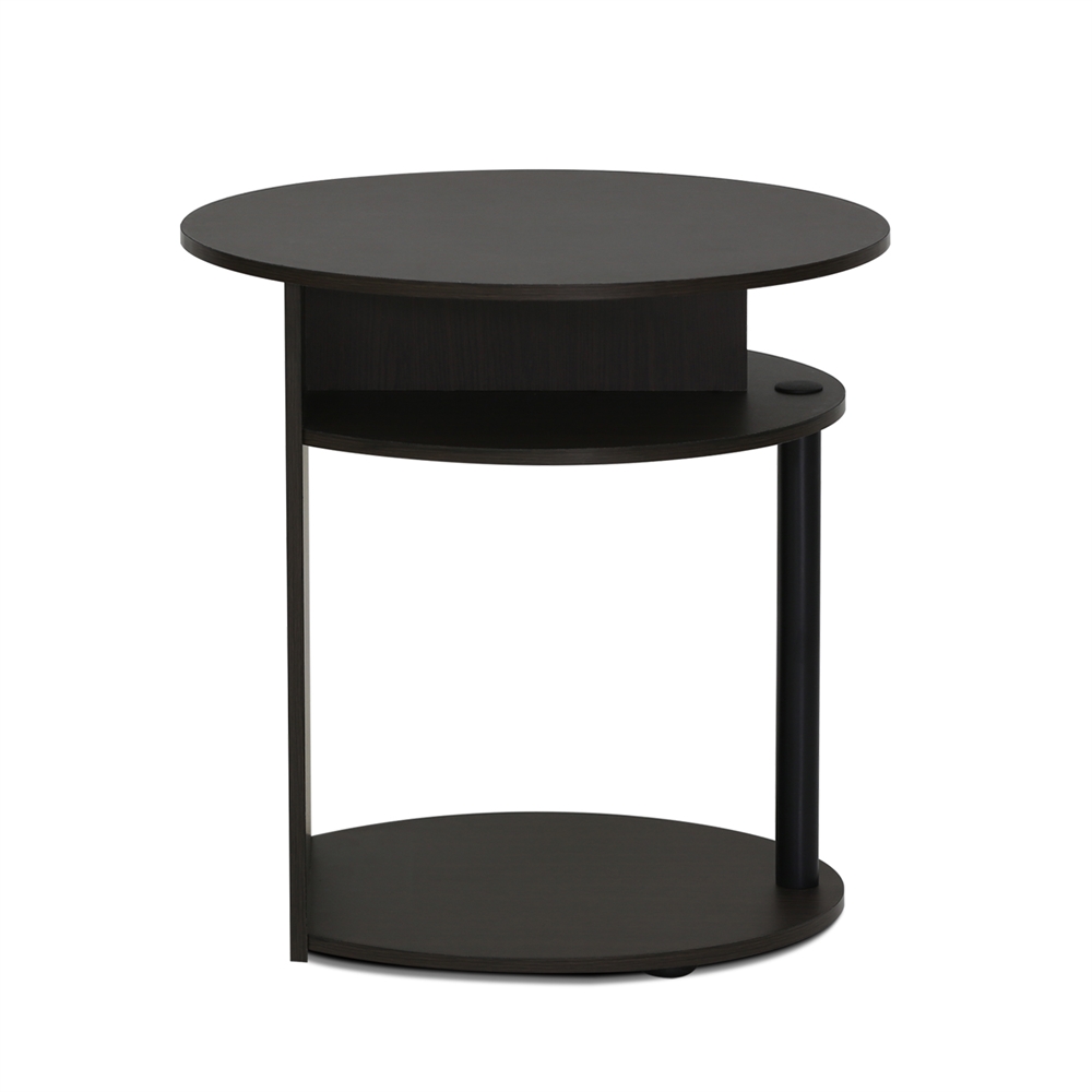 JAYA Simple Design Oval End Table, Walnut,. Picture 5
