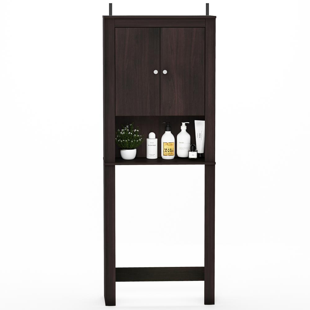 Furinno Indo Double Door Bath Cabinet, Espresso. Picture 5