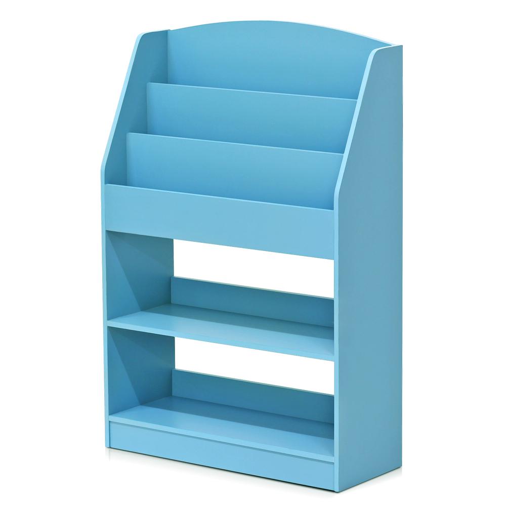 Furinno KidKanac Magazine/Bookshelf with Toy Storage, Light Blue. Picture 1