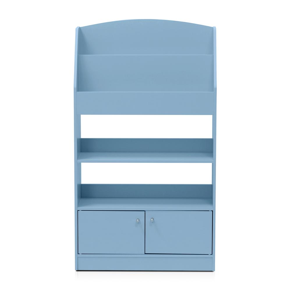 Kidkanac Magazine/Bookshelf with Toy Storage Cabinet, Light Blue. Picture 3