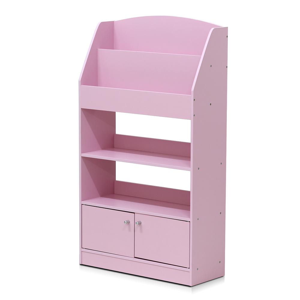 Kidkanac Magazine/Bookshelf with Toy Storage Cabinet, Pink. Picture 1