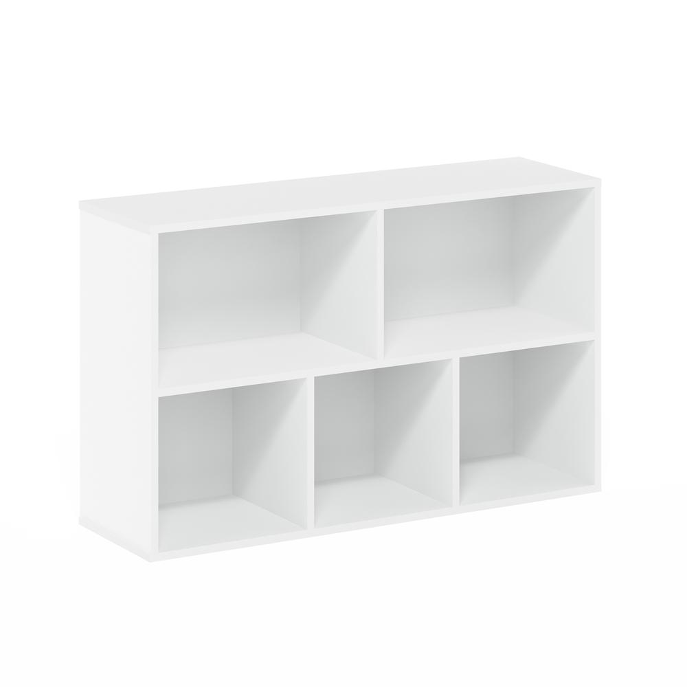 Furinno Luder 5-Cube Reversible Open Shelf, White. Picture 3