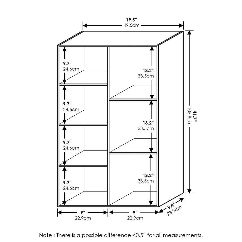 Furinno Luder 7-Cube Reversible Open Shelf, White. Picture 2