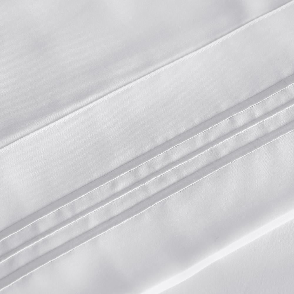 Furinno Angeland Vienne 3-Piece Microfiber Bed Sheet Set, Twin XL, White. Picture 3