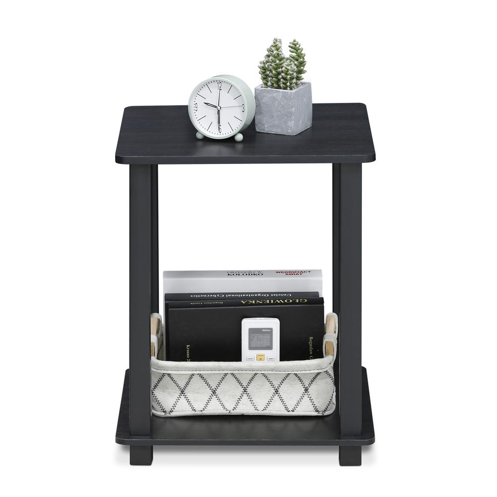 Simplistic End Table, Set of Two, Americano/Black. Picture 5