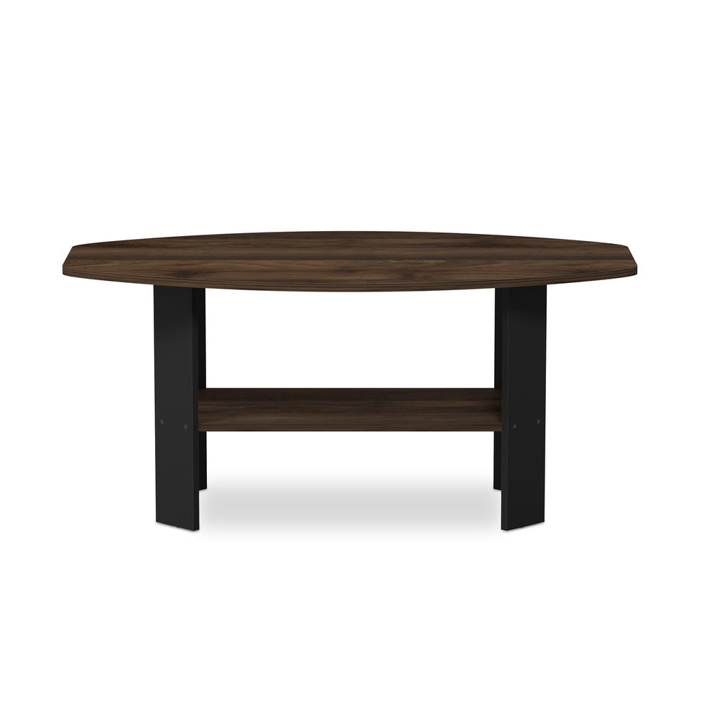 Furinno Simple Design Coffee Table, Columbia Walnut/Black. Picture 3