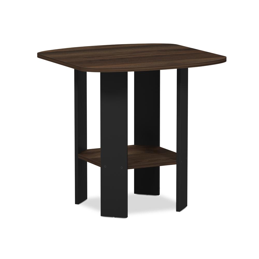 Furinno Simple Design End/SideTable, Columbia Walnut/Black. Picture 1