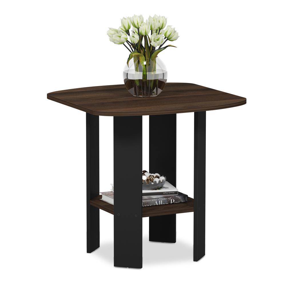 Furinno Simple Design End/SideTable, Columbia Walnut/Black. Picture 4