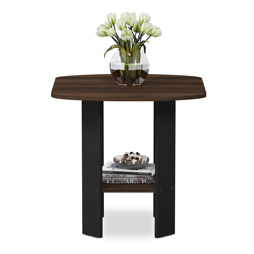 Furinno Simple Design End/SideTable, Columbia Walnut/Black. Picture 5