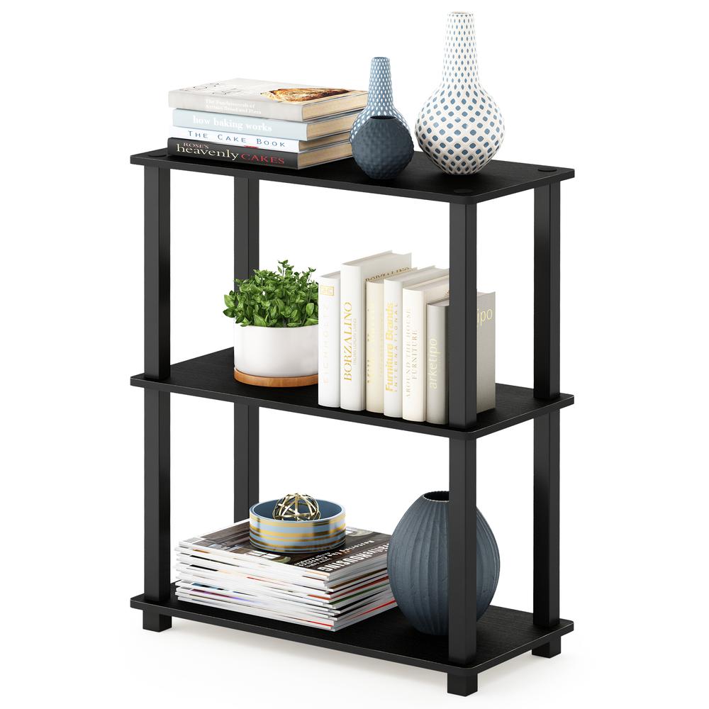 Turn-S-Tube 3-Tier Compact Multipurpose Shelf Display Rack with Square Tube, Americano/Black. Picture 4