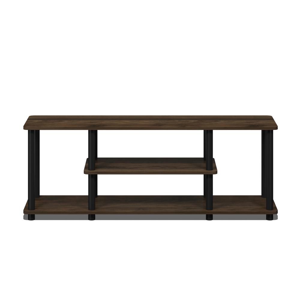 Furinno Turn-N-Tube No Tools 3D 3-Tier Entertainment TV Stands, Columbia Walnut/Black. Picture 3