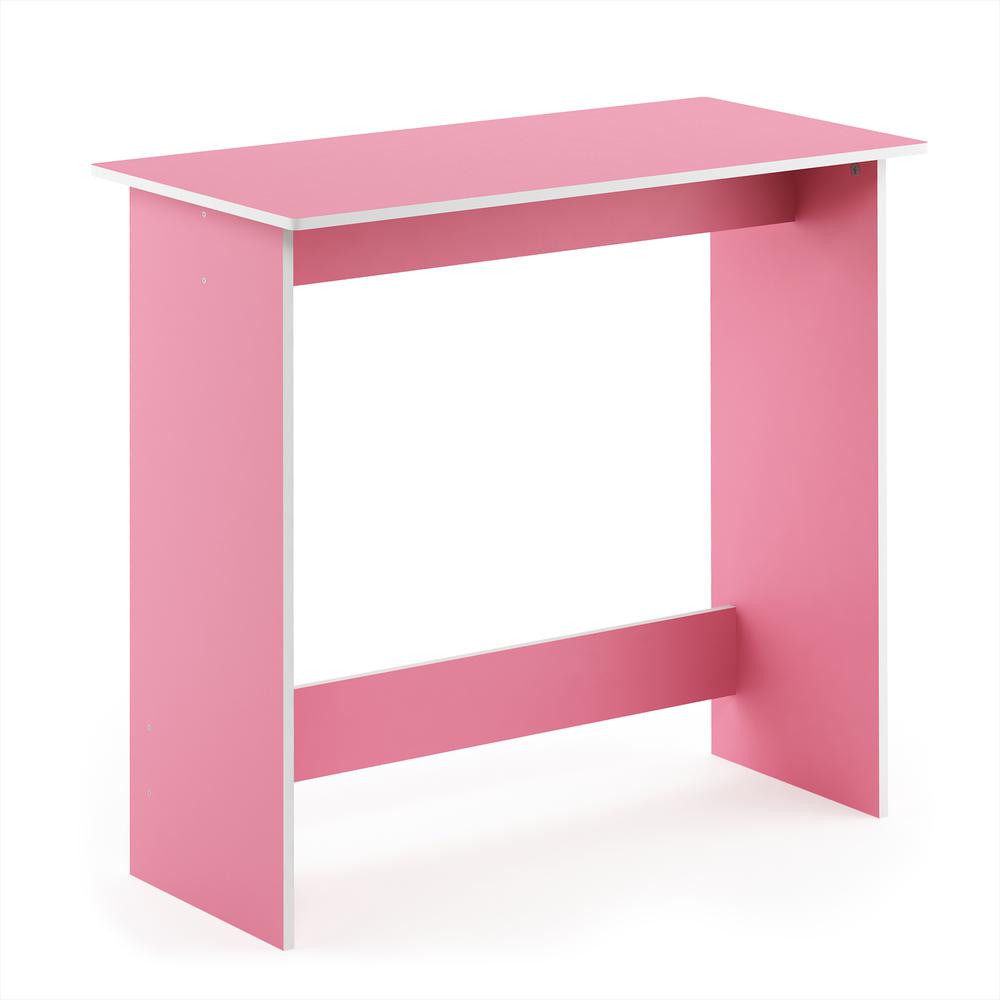Simplistic Study Table, Pink/White. Picture 1