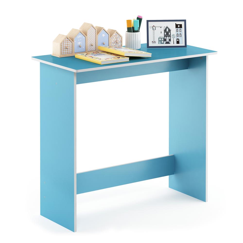Simplistic Study Table, Light Blue/White. Picture 4