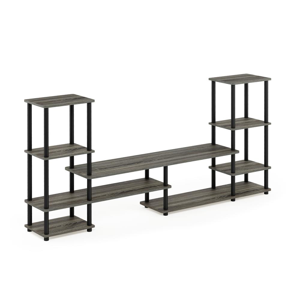 Turn-N-Tube Grand Entertainment Center, French Oak Grey/Black. Picture 1
