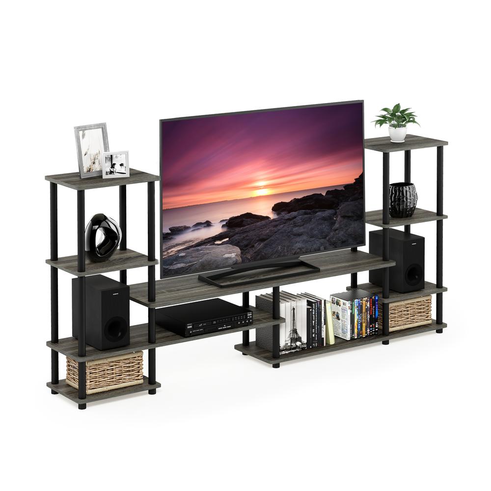 Turn-N-Tube Grand Entertainment Center, French Oak Grey/Black. Picture 4