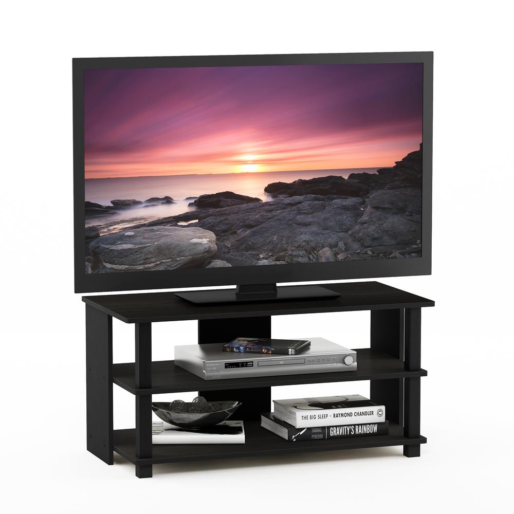Sully 3-Tier TV Stand for TV up to 40, Espresso/Black, 17076EX/BK. Picture 4