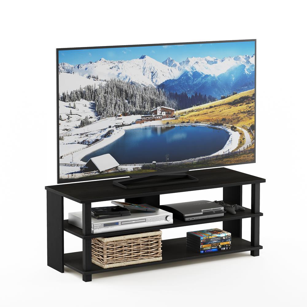 Sully 3-Tier TV Stand for TV up to 50, Espresso/Black, 17077EX/BK. Picture 4