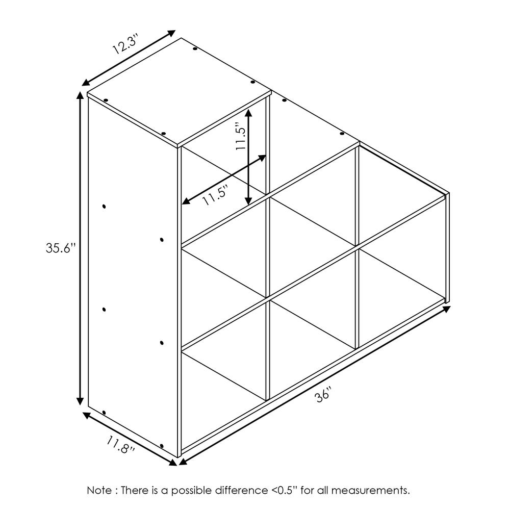 Pelli Cubic Storage Cabinet, 3-2-1, French Oak Grey/Black, 17070GYW. Picture 2