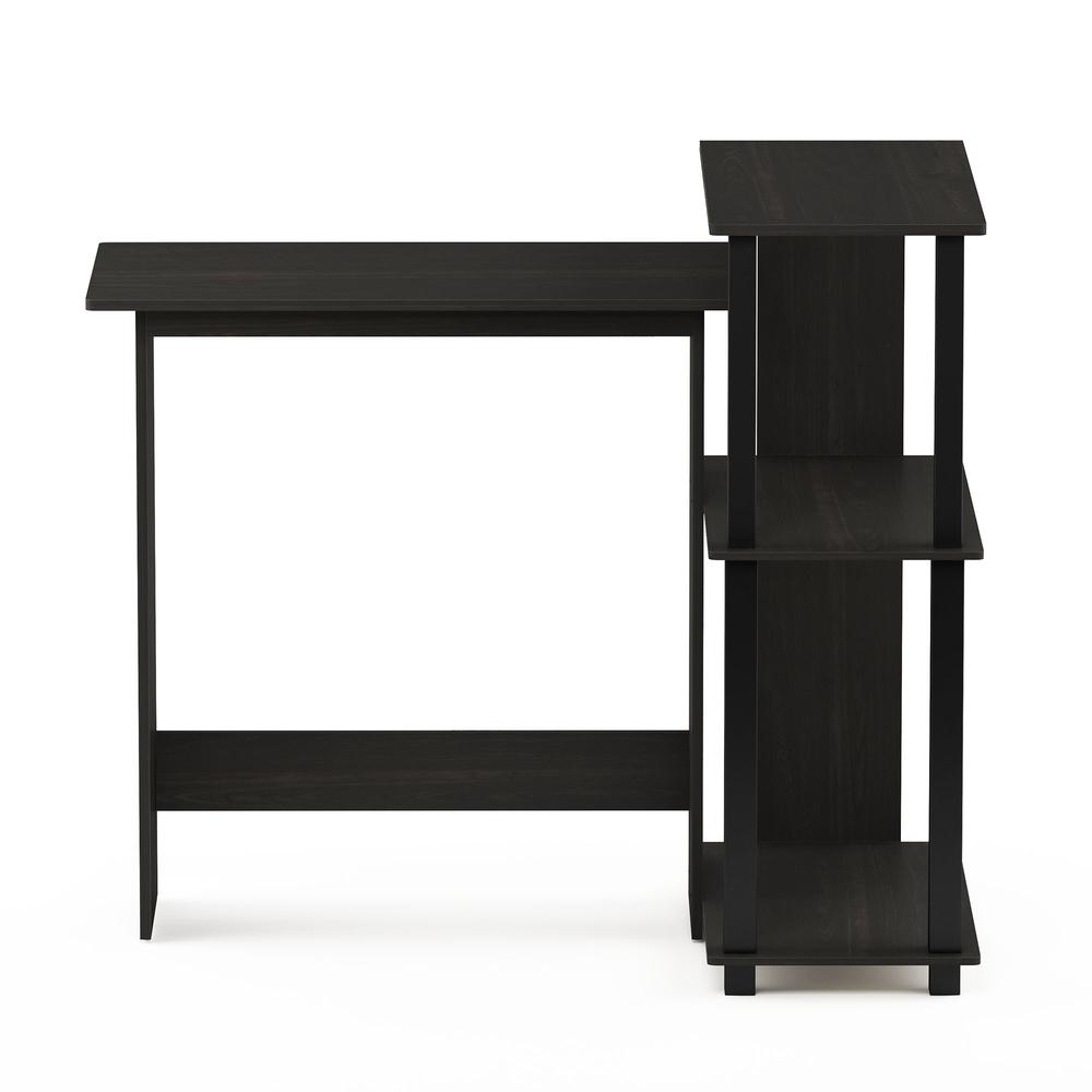 Abbott Corner Computer Desk with Bookshelf, Espresso/Black, 16086R1EX/BK. Picture 3
