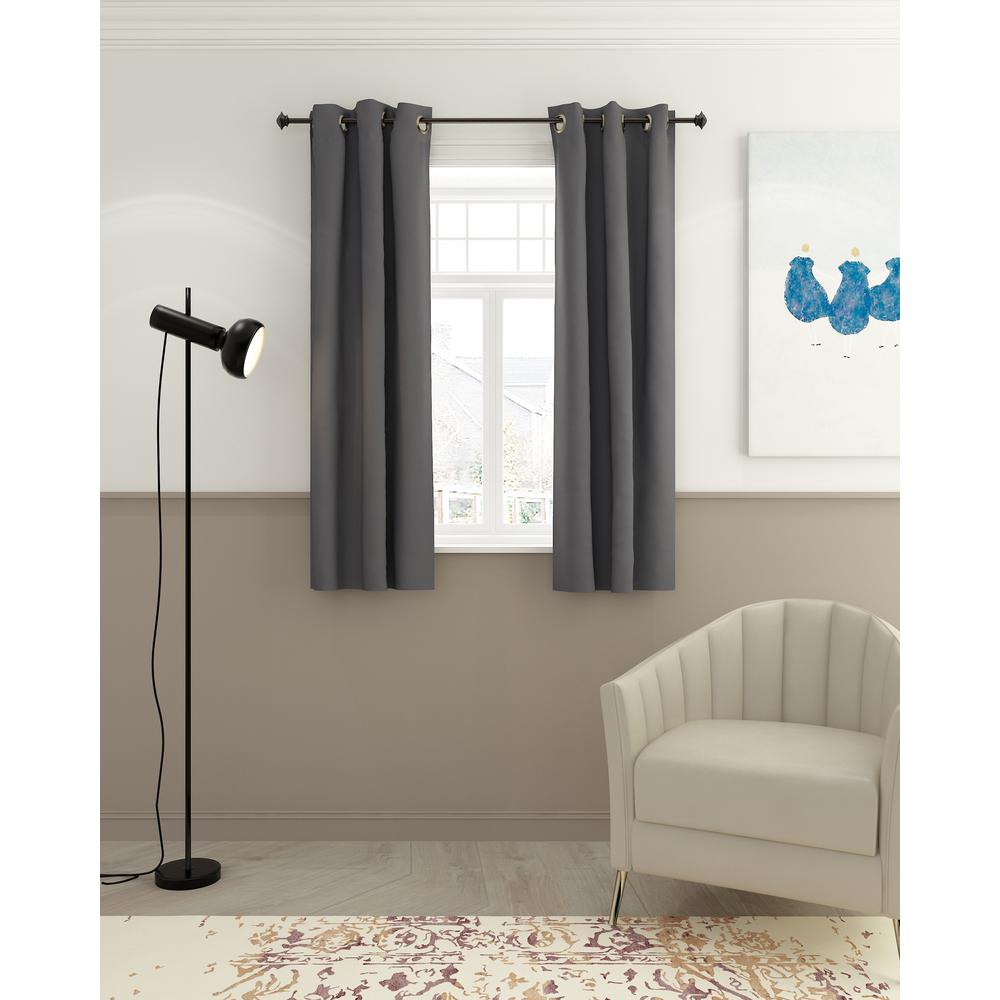 Furinno Collins Blackout Curtain 42x63 in. 1 Panel, Dark Grey. Picture 5
