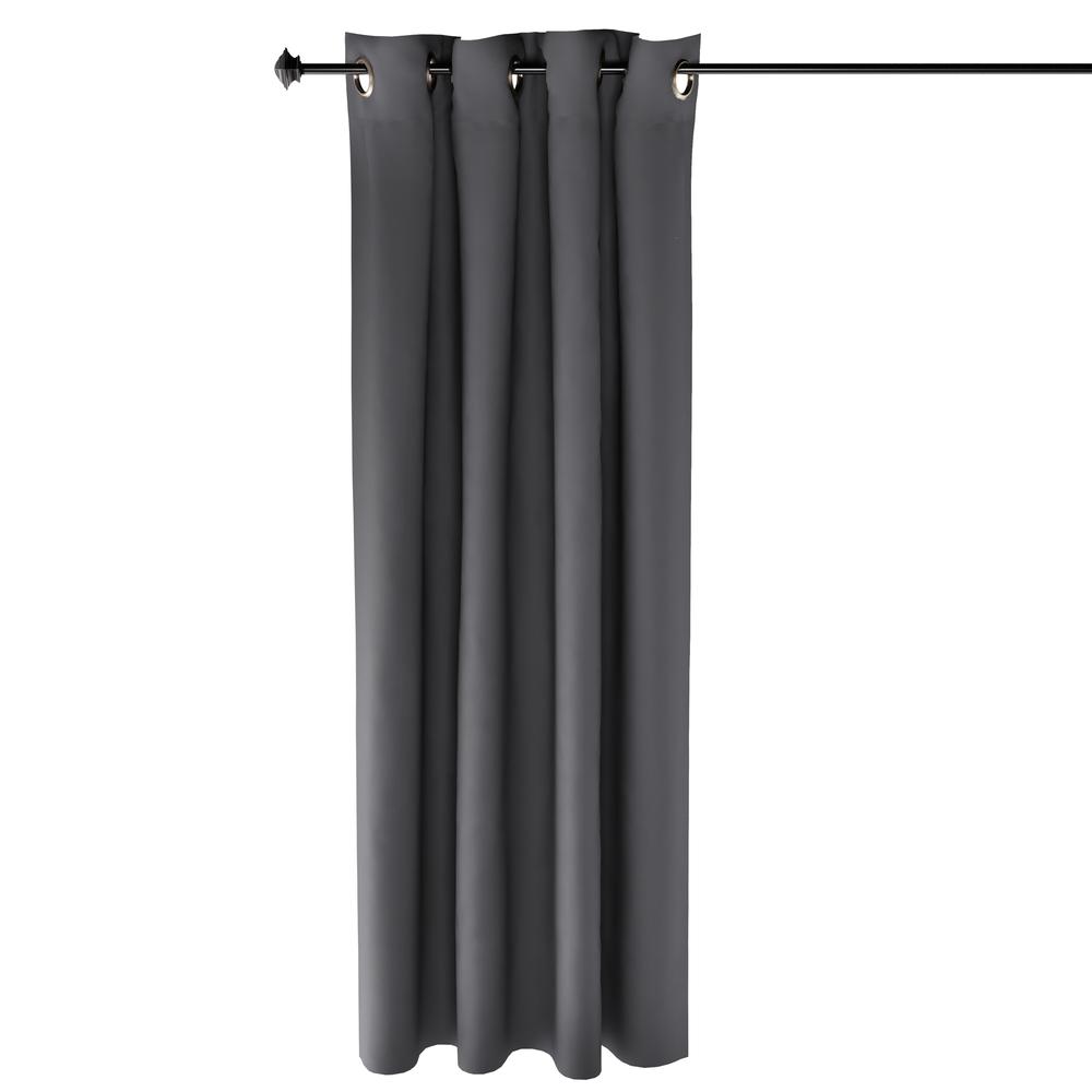 Furinno Collins Blackout Curtain 52x63 in. 1 Panel, Dark Grey. Picture 1