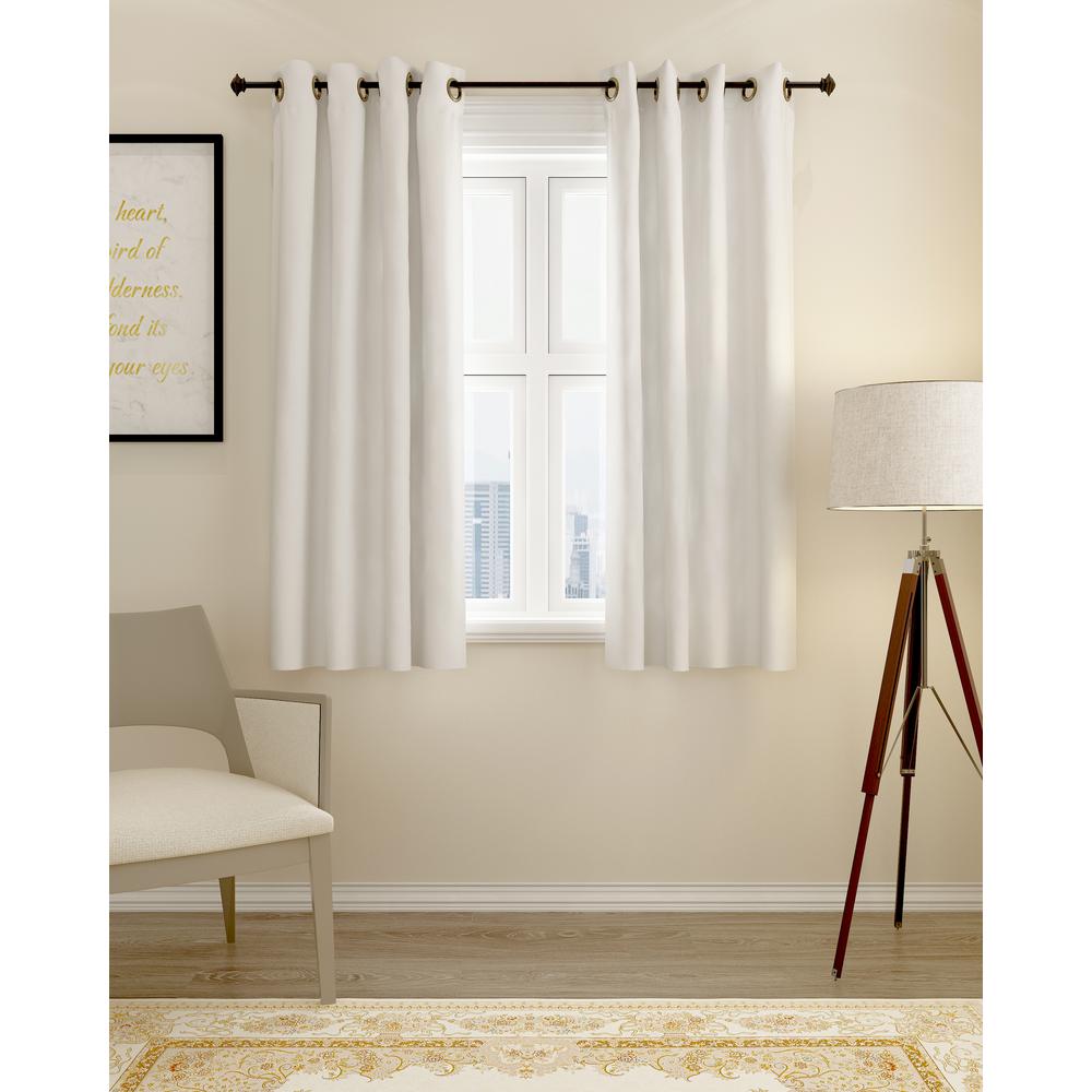 Furinno Collins Blackout Curtain 52x63 in. 2 Panels, White. Picture 2