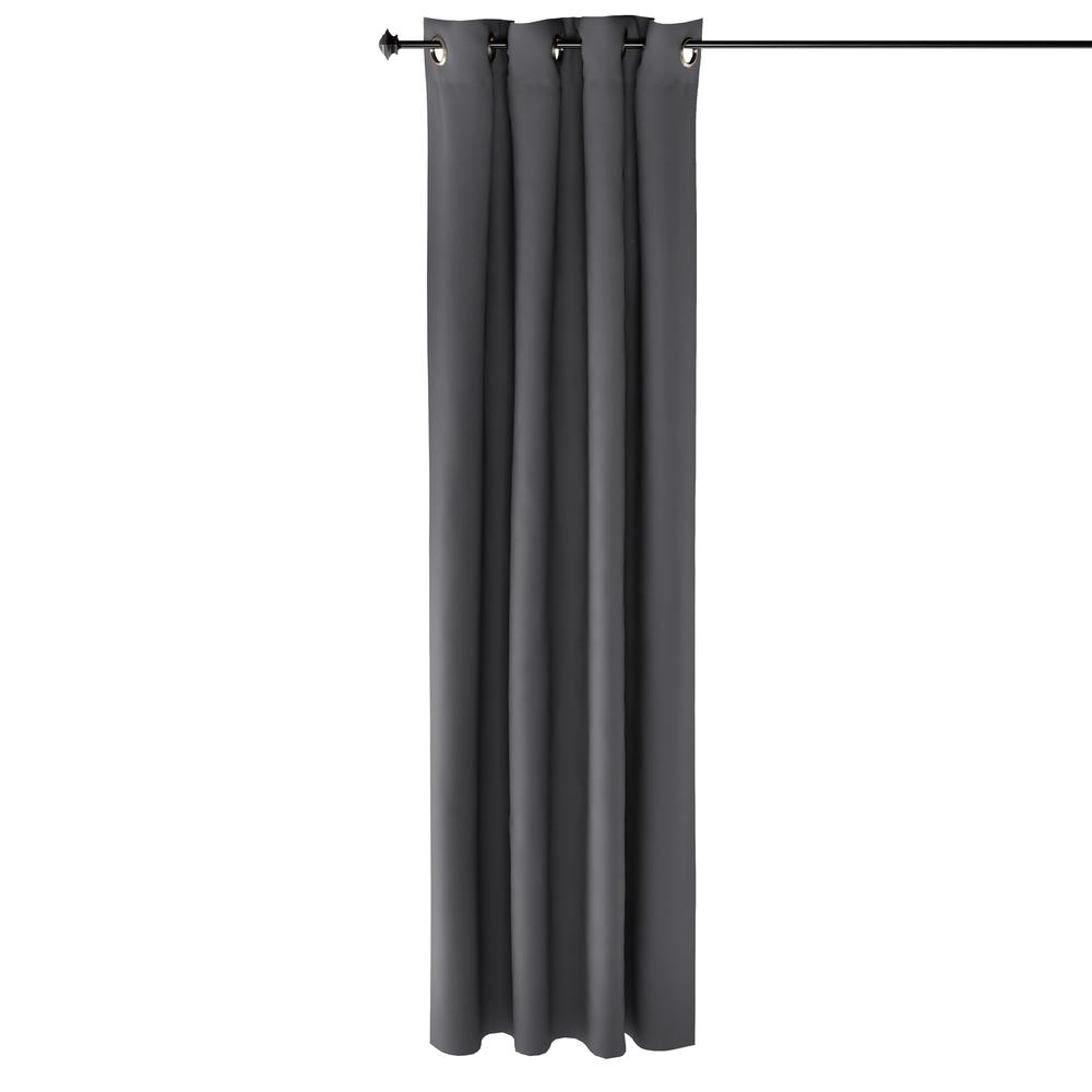 Furinno Collins Blackout Curtain 52x84 in. 2 Panels, Dark Grey. Picture 1