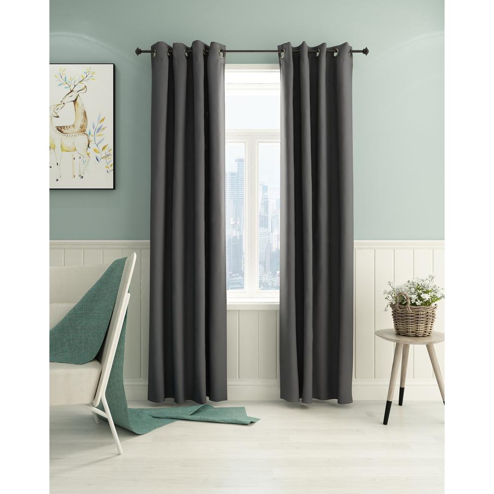 Furinno Collins Blackout Curtain 52x95 in. 1 Panel, Dark Grey. Picture 5