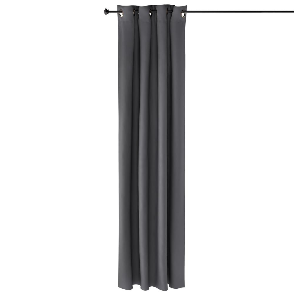 Furinno Collins Blackout Curtain 52x95 in. 2 Panels, Dark Grey. Picture 1