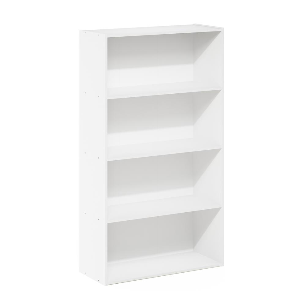 Furinno Pasir 4-Tier Open Shelf, White. Picture 1