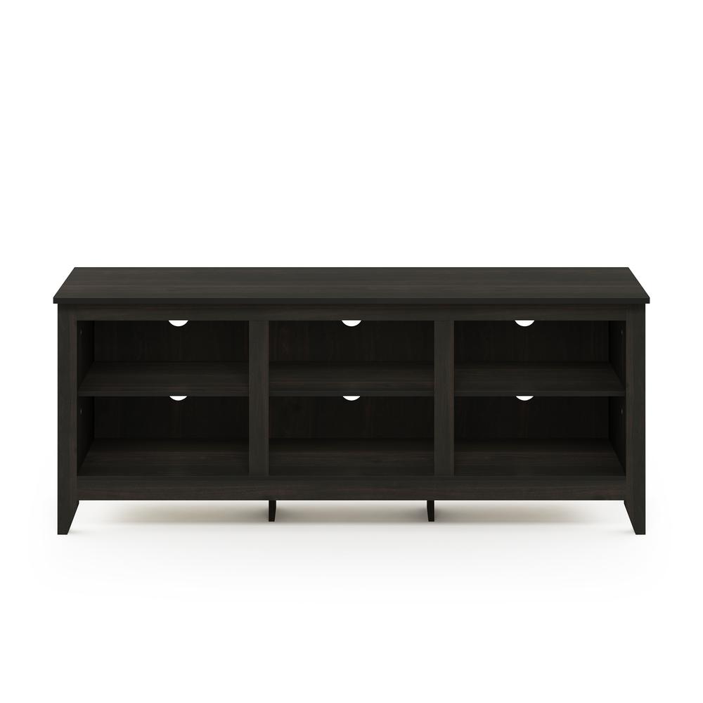 Furinno Jensen TV Stand with Shelves, for TV up to 60 Inch, Espresso. Picture 3