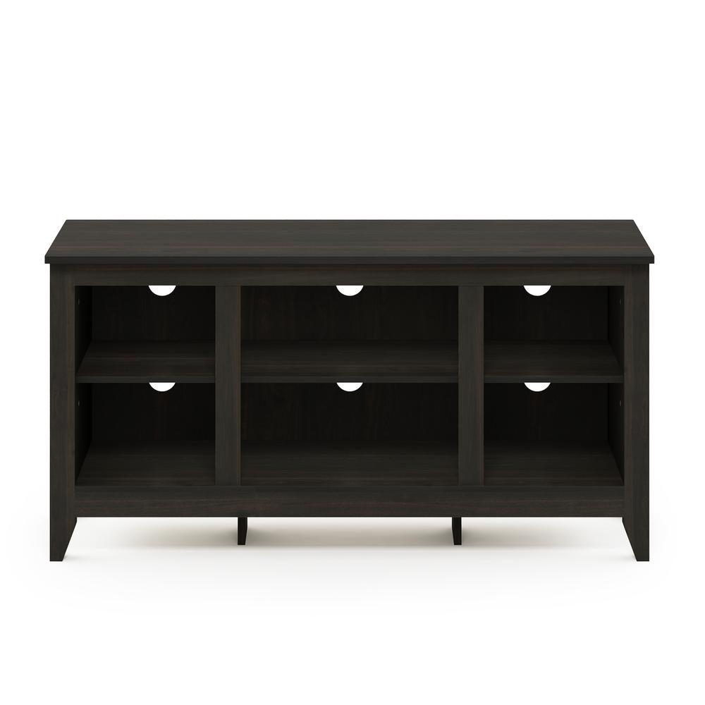 Furinno Jensen TV Stand with Shelves, for TV up to 47 Inch, Espresso. Picture 3