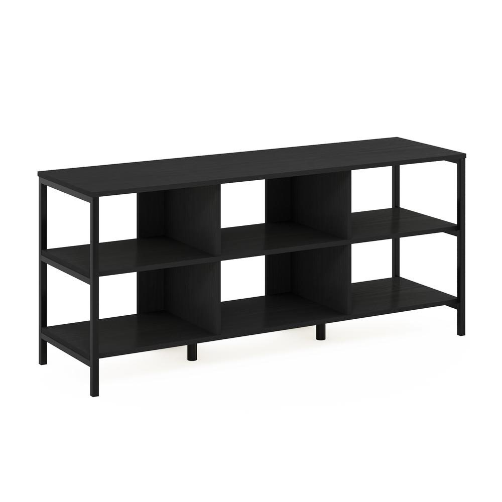 Furinno Camnus Modern Living TV Stand for TVs up to 60 Inch, Americano/Black. Picture 1