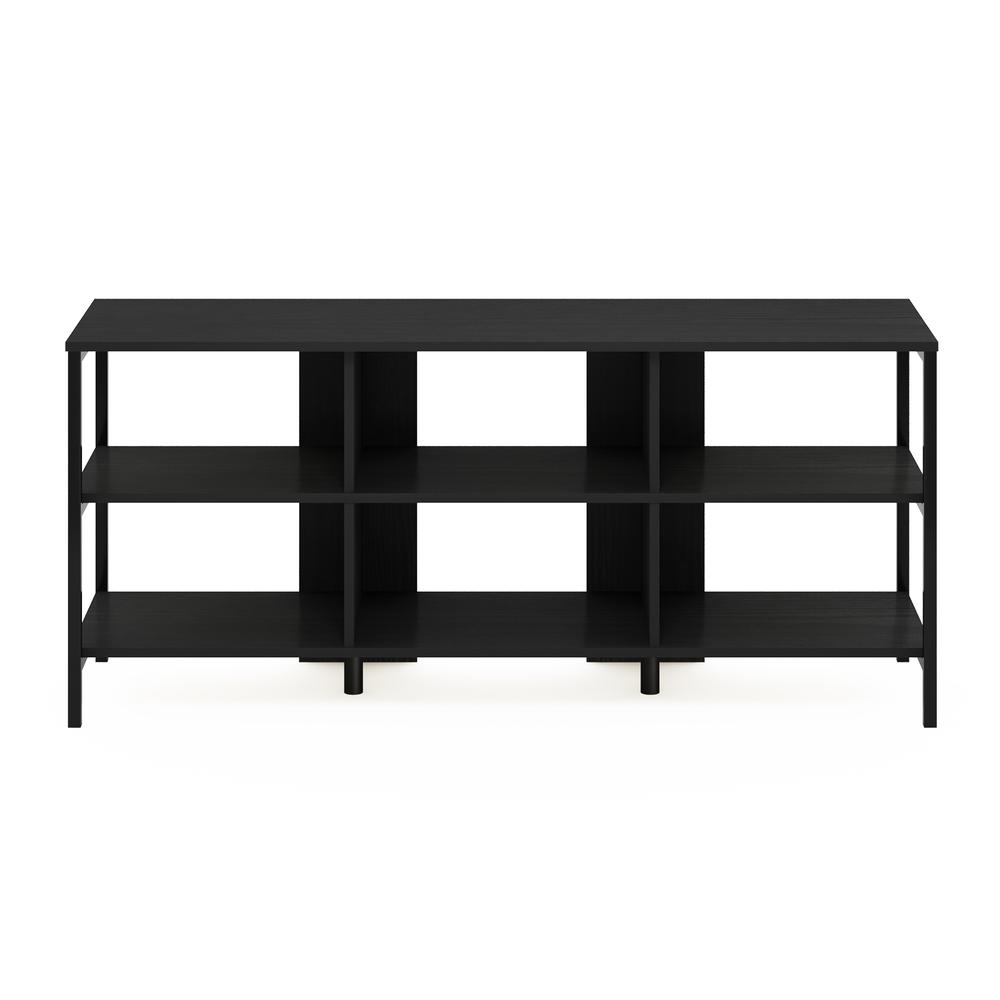 Furinno Camnus Modern Living TV Stand for TVs up to 60 Inch, Americano/Black. Picture 3