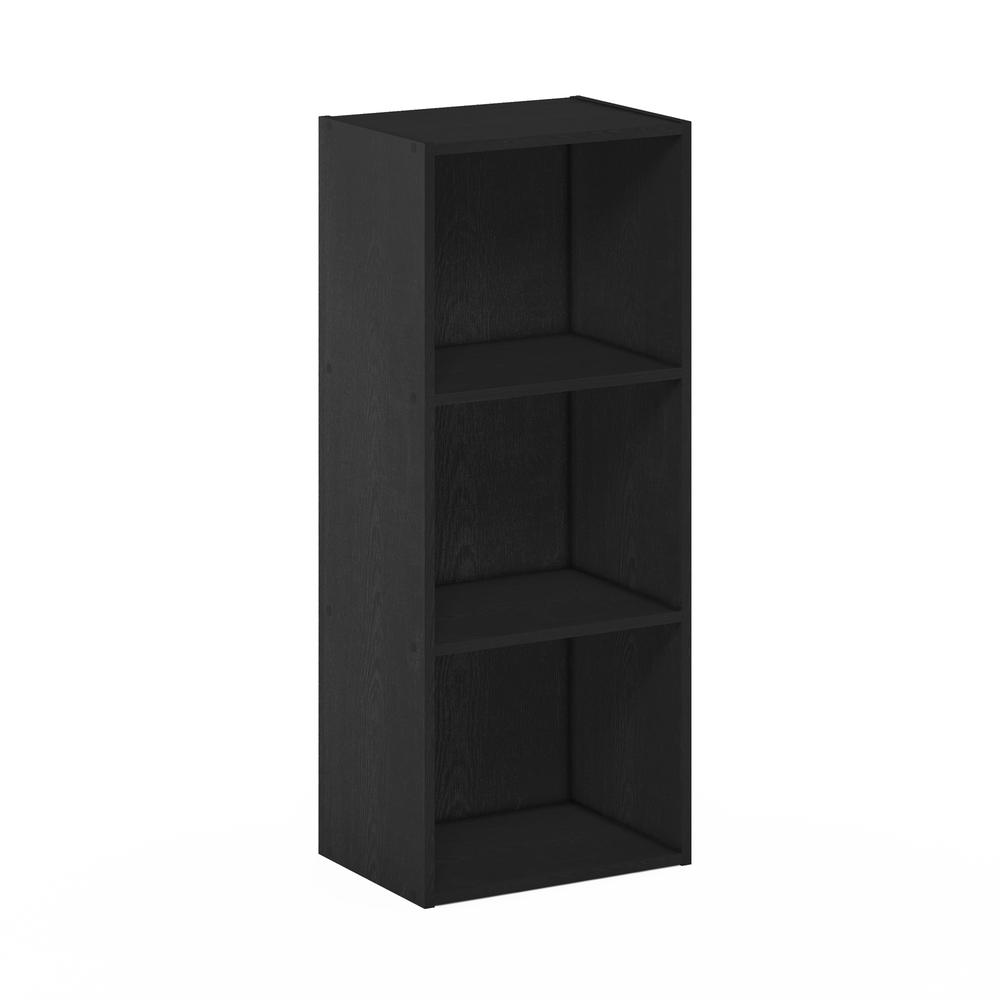 Furinno Luder 3-Tier Open Shelf Bookcase, Blackwood. Picture 1