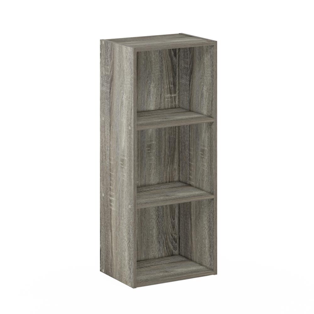 Furinno Luder 3-Tier Open Shelf Bookcase, French Oak. Picture 1