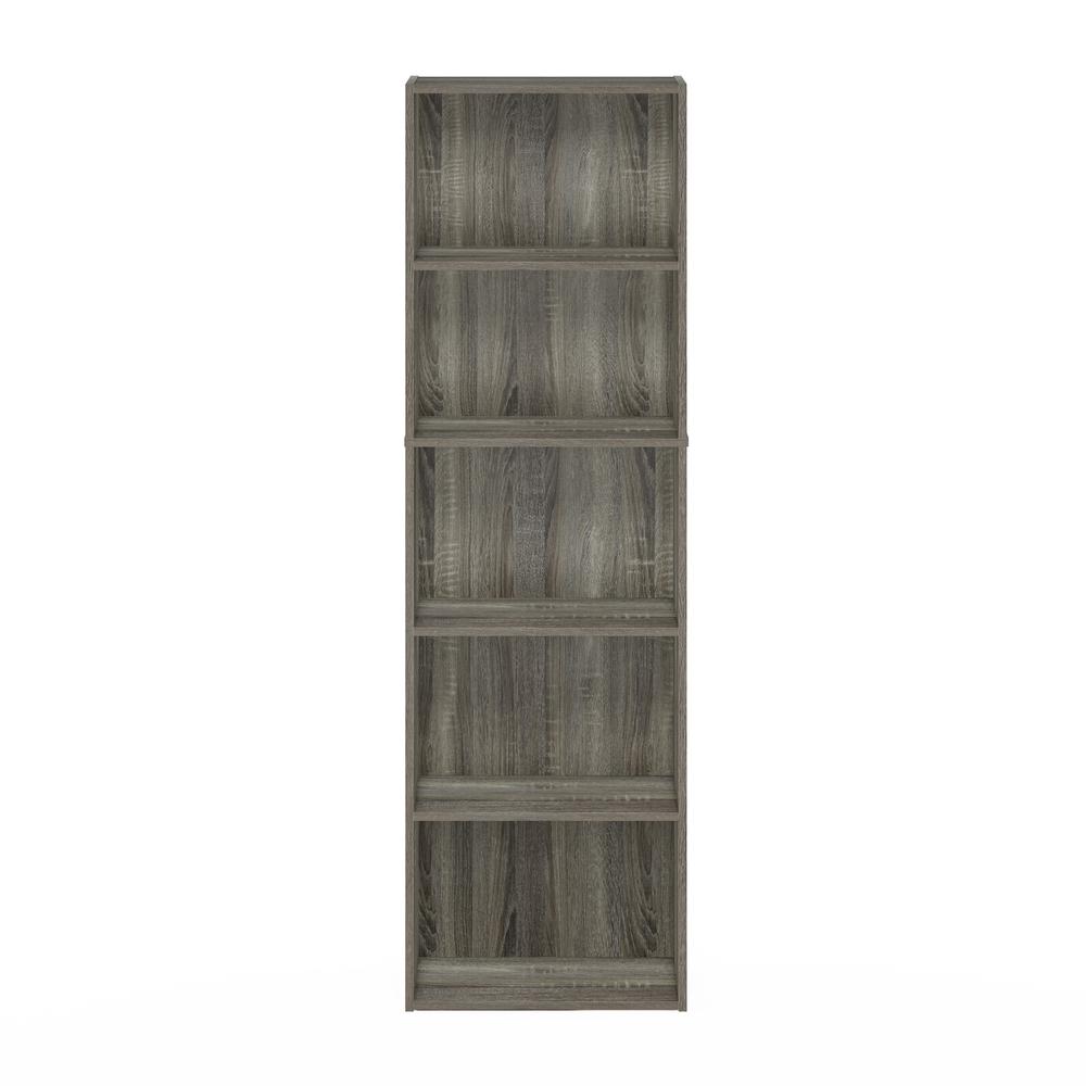 Furinno Luder 5-Tier Reversible Color Open Shelf Bookcase, French Oak. Picture 3