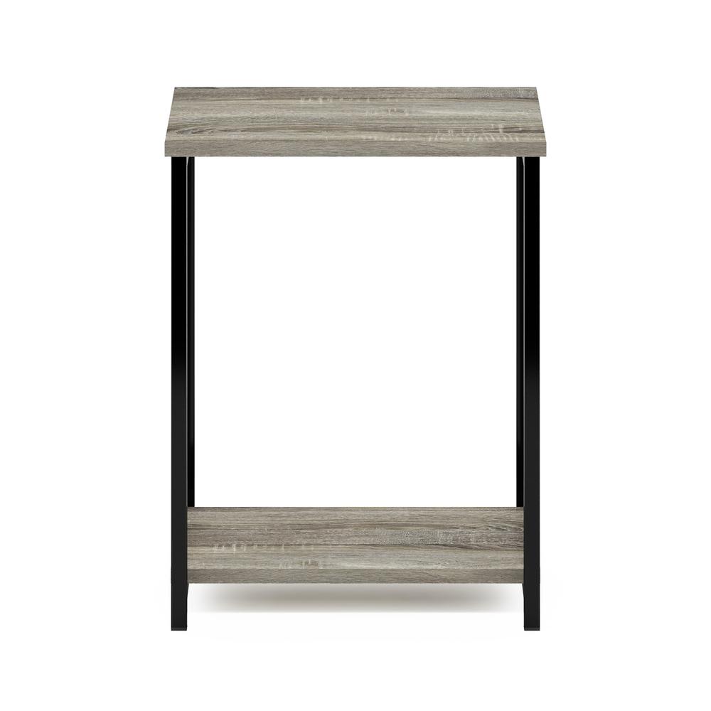 Furinno Simplistic Industrial Metal Frame End Table, 1-Pack, French Oak. Picture 3