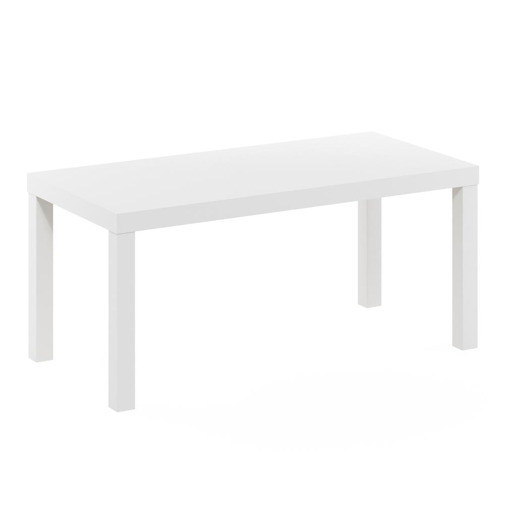 Furinno Classic Simple Coffee Table for Living Room, White. Picture 1
