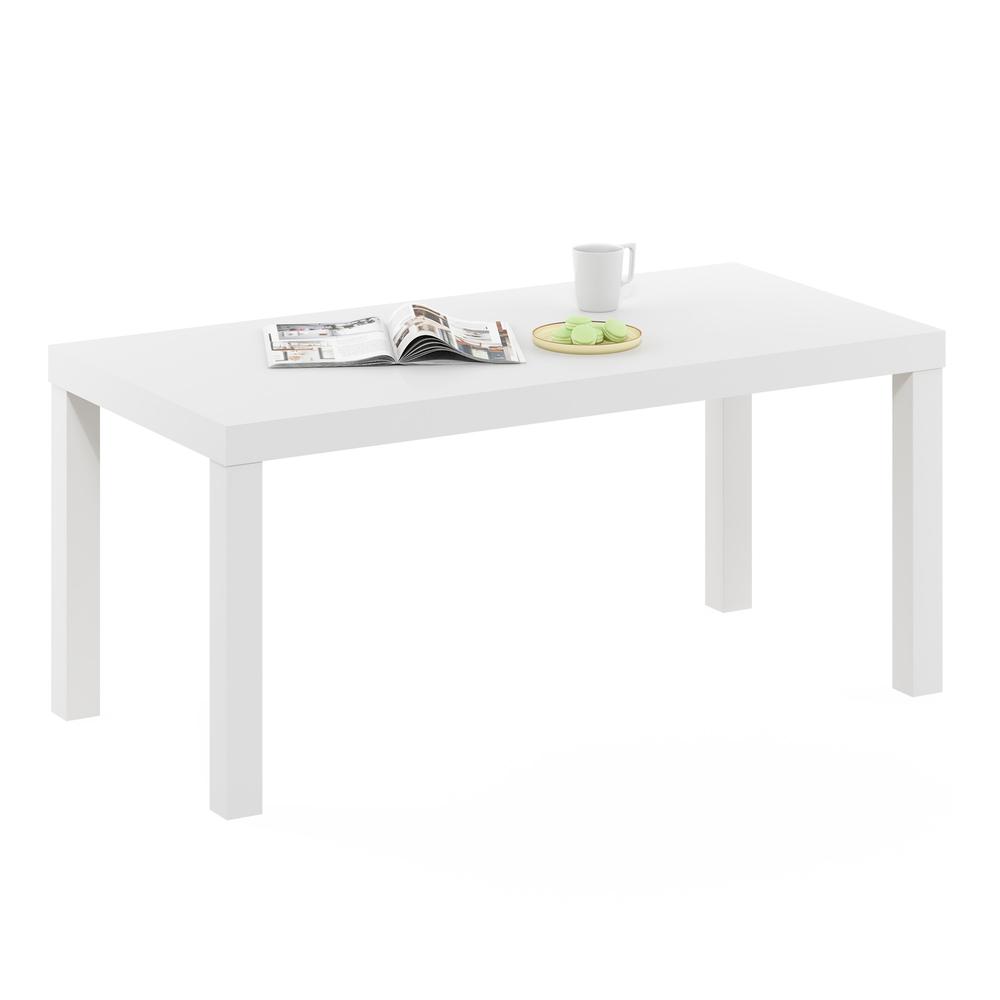 Furinno Classic Simple Coffee Table for Living Room, White. Picture 3