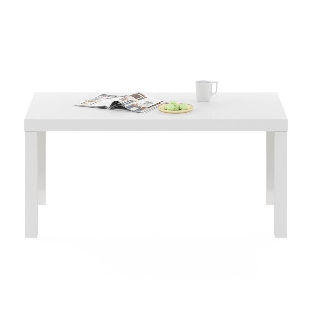 Furinno Classic Simple Coffee Table for Living Room, White. Picture 4